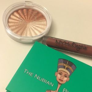 Ofra Highlighter, Nubian by Juvia’s, & NYX Lip